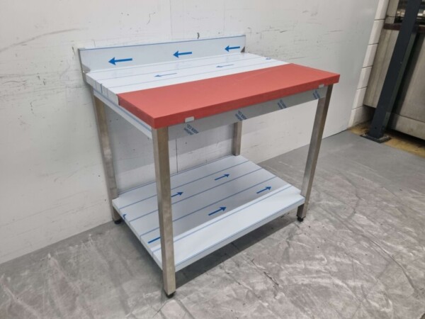 RVS Polyethylene PE Snijtafel Werktafel 100 cm Horeca Slagerij - Afbeelding 3