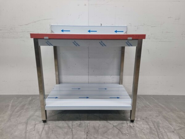 RVS Polyethylene PE Snijtafel Werktafel 100 cm Horeca Slagerij - Afbeelding 4