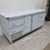 RVS Werkkast Kast Werktafel 2 klapdeuren en 3 laden en afvalbak 180 cm Horeca - Afbeelding 2