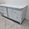 RVS Werkkast Kast Werktafel 2 klapdeuren en 3 laden en afvalbak 180 cm Horeca - Afbeelding 3
