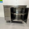 RVS Werkkast Kast Werktafel 2 klapdeuren en 3 laden 100 cm Horeca - Afbeelding 4