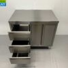 RVS Werkkast Kast Werktafel 2 klapdeuren en 3 laden 100 cm Horeca - Afbeelding 5