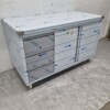 RVS Werkkast Kast Werktafel 2 klapdeuren en 3 laden 140 cm Horeca - Afbeelding 2