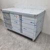 RVS Werkkast Kast Werktafel 2 klapdeuren en 3 laden 140 cm Horeca - Afbeelding 3
