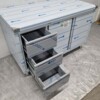 RVS Werkkast Kast Werktafel 2 klapdeuren en 3 laden 140 cm Horeca - Afbeelding 4