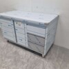 RVS Werkkast Kast Werktafel, klapdeur, 3 laden en afvalbak 140 cm Horeca - Afbeelding 2