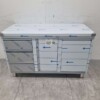 RVS Werkkast Kast Werktafel, klapdeur, 3 laden en afvalbak 140 cm Horeca