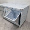 RVS Werkkast Kast Werktafel, klapdeur, 3 laden en afvalbak 140 cm Horeca - Afbeelding 4