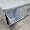 RVS Werkkast Kast Werktafel 2 klapdeuren, 3 laden en afvalbak 160 cm Horeca - Afbeelding 4