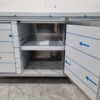 RVS Werkkast Kast Werktafel 2 klapdeuren, 3 laden en afvalbak 160 cm Horeca - Afbeelding 6