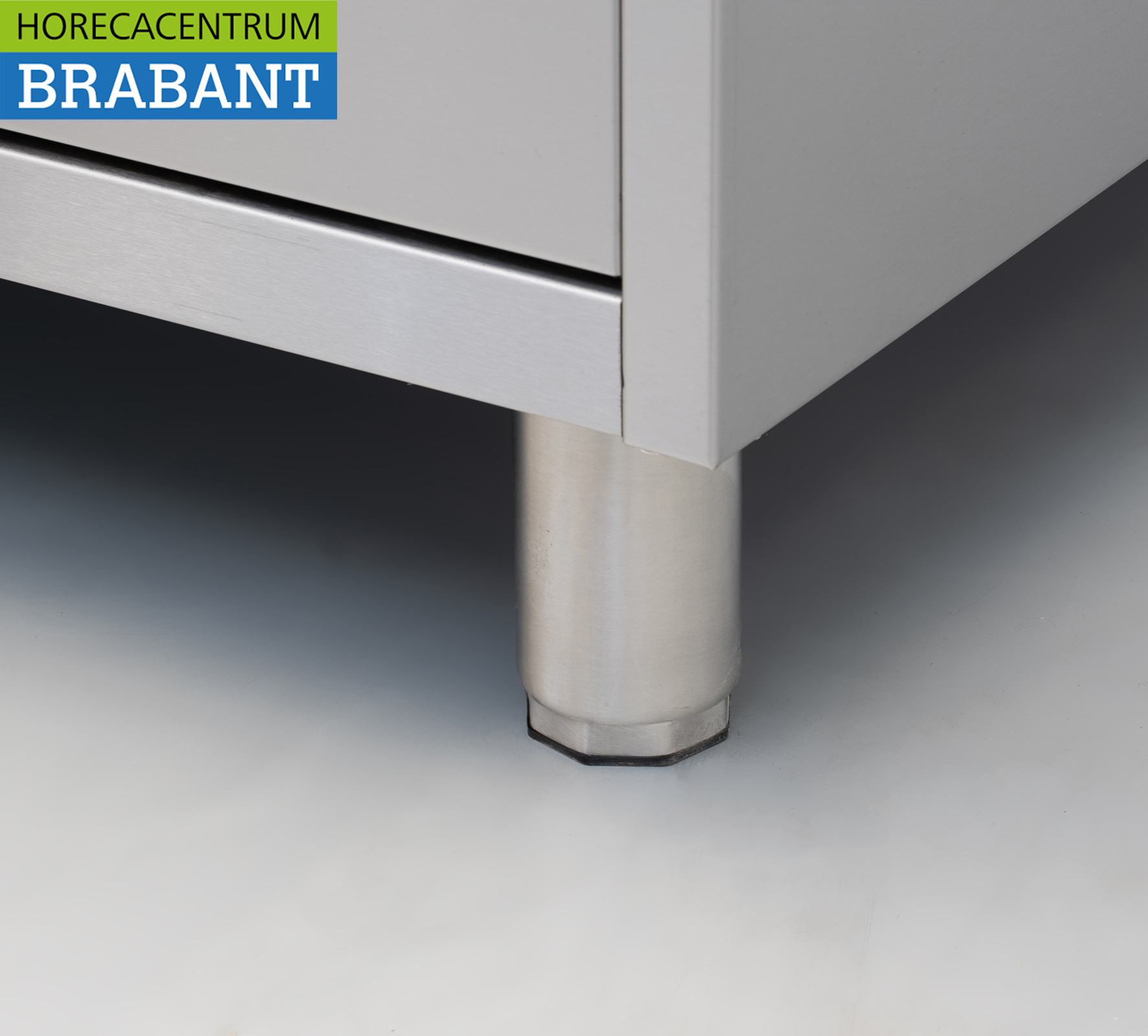 RVS Werkkast Kast Werktafel 2 klapdeuren, 3 laden en afvalbak 160 cm Horeca - Afbeelding 6