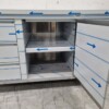 RVS Werkkast Kast Werktafel 2 klapdeuren, 3 laden en afvalbak 160 cm Horeca - Afbeelding 6