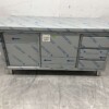 RVS Werkkast Kast Werktafel 2 schuifdeuren en 3 laden 160 cm Horeca