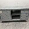 RVS Werkkast Kast Werktafel 2 schuifdeuren en 3 laden 160 cm Horeca - Afbeelding 4