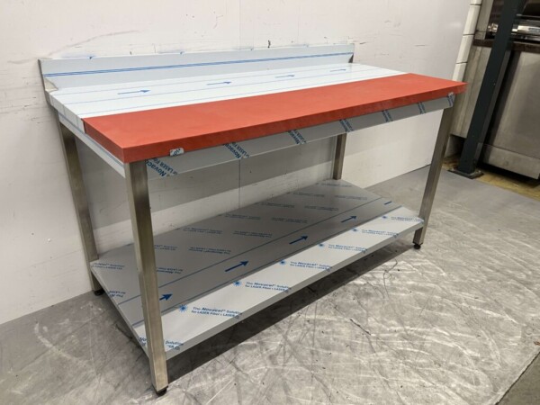 RVS Polyethylene PE Snijtafel Werktafel 160 cm Horeca Slagerij - Afbeelding 3