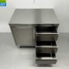 RVS Werkkast Kast Werktafel Afvalbak en 3 laden 100 cm Horeca - Afbeelding 5