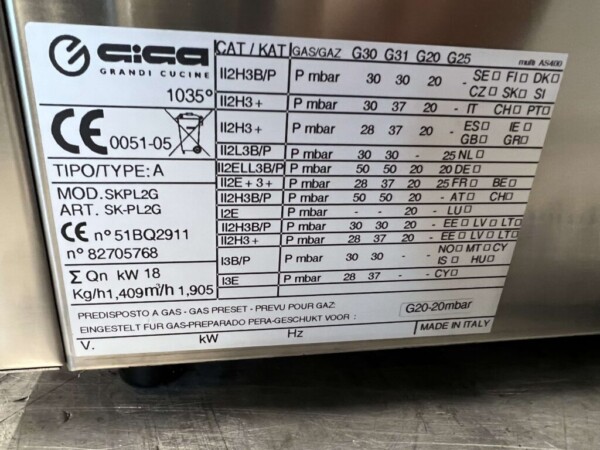 RVS Giga Lavagrill grill steengrill 80 cm Gas Horeca - Afbeelding 6