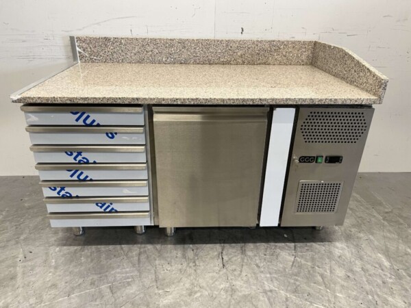 RVS GGG Pizzawerkbank Pizzatafel 1 deur 151,5 cm 230V Horeca