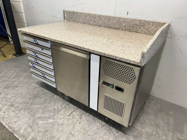 RVS GGG Pizzawerkbank Pizzatafel 1 deur 151,5 cm 230V Horeca - Afbeelding 2