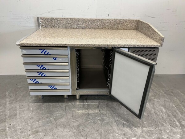 RVS GGG Pizzawerkbank Pizzatafel 1 deur 151,5 cm 230V Horeca - Afbeelding 4