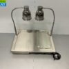 RVS Scholl Trancheerplank met dubbele buffetlamp Warmtelamp 230V Horeca