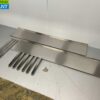 RVS Dubbel wandschap schap 200 x 40 cm Horeca - Afbeelding 2