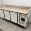 RVS Saro Pizzawerkbank Pizzatafel 3 deuren 202 cm 230V Horeca - Afbeelding 2
