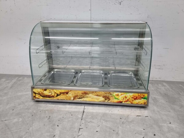 RVS Warmhoudvitrine 95 cm 230V Horeca