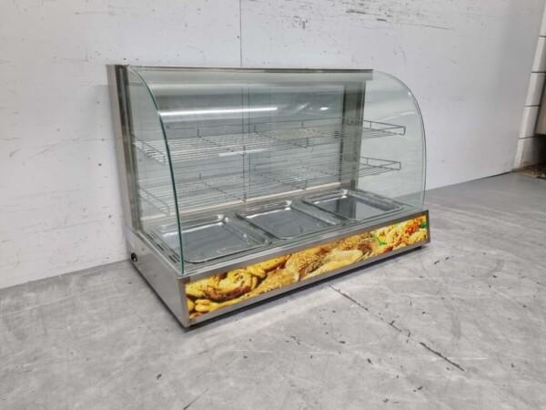RVS Warmhoudvitrine 95 cm 230V Horeca - Afbeelding 3