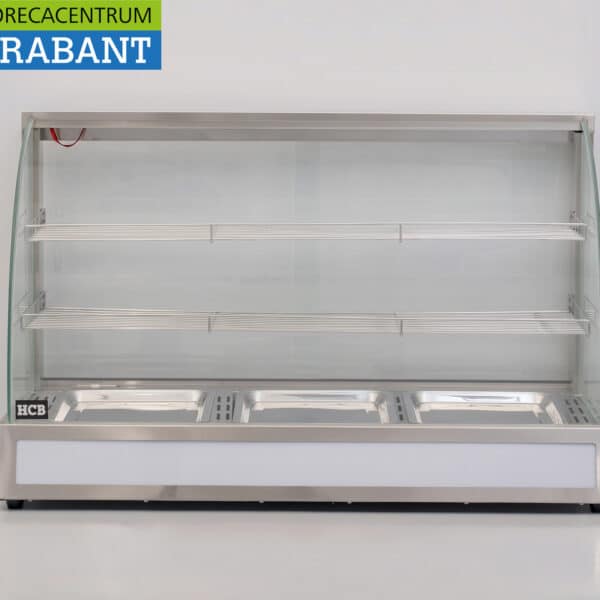 HCB RVS Warmhoudvitrine 95 cm 230V Horeca
