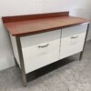 Polyethylene PE Werkkast Snijtafel 2 schuifbakken 150 cm Horeca Slagerij - Afbeelding 3