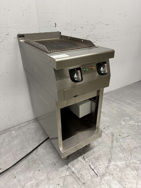RVS Jemi Grillplaat Geribbelde bakplaat 40 cm 400V Horeca - Afbeelding 3