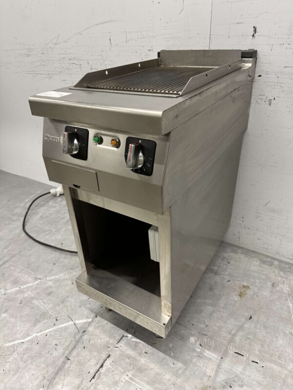 RVS Jemi Grillplaat Geribbelde bakplaat 40 cm 400V Horeca - Afbeelding 2