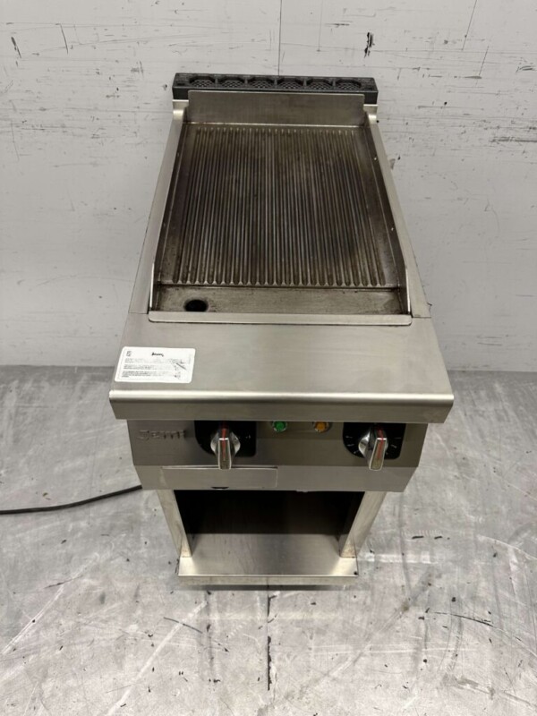 RVS Jemi Grillplaat Geribbelde bakplaat 40 cm 400V Horeca - Afbeelding 4