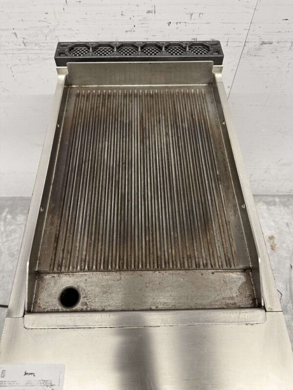 RVS Jemi Grillplaat Geribbelde bakplaat 40 cm 400V Horeca - Afbeelding 5