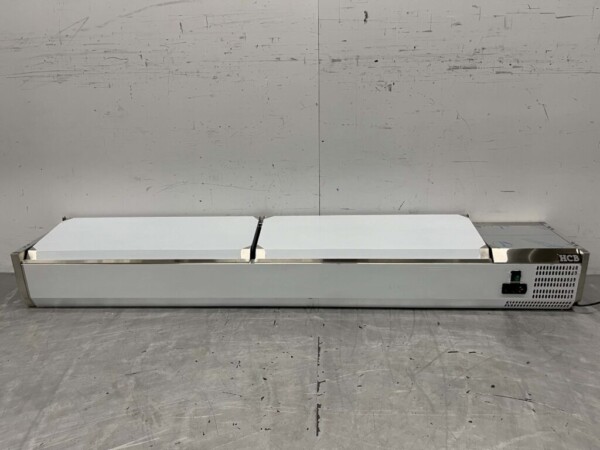 RVS Opzetvitrine Opzet koelvitrine saladière 10 x 1/4 GN 200 cm Horeca