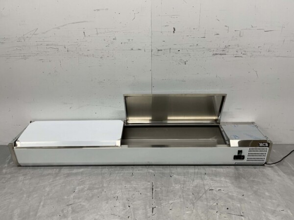 RVS Opzetvitrine Opzet koelvitrine saladière 10 x 1/4 GN 200 cm Horeca - Afbeelding 5