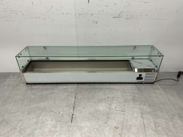 RVS Opzetvitrine Opzet koelvitrine saladière 9 x 1/4 GN 180 cm Horeca