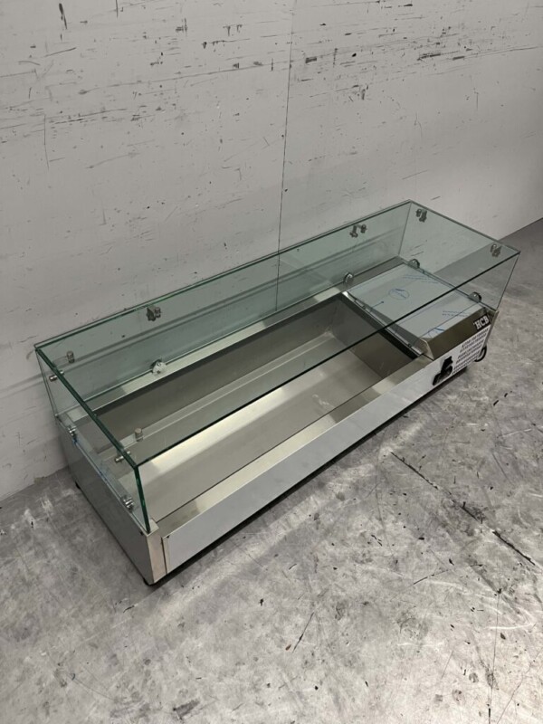 RVS HCB Opzetvitrine Opzet koelvitrine saladière 3 x 1/3 en 1 x 1/2 GN 120 cm Horeca - Afbeelding 3