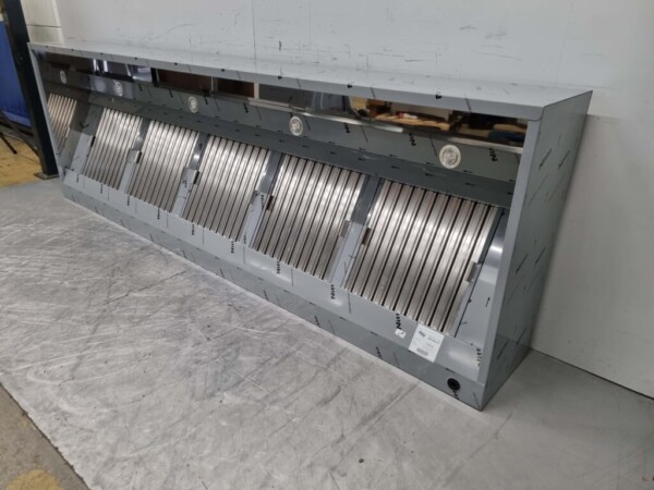 RVS Afzuigkap Dampkap met lamellen filters Premium-line 300 cm Box Doos model Horeca - Afbeelding 2