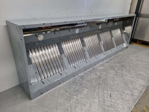 RVS Afzuigkap Dampkap met lamellen filters Premium-line 300 cm Box Doos model Horeca - Afbeelding 3