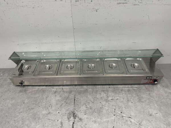 RVS Bain marie 6 x 1/2 GN 175 cm 230V Horeca