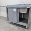 RVS Spoeltafel dubbele spoelbakken Premium-line 2 schuifdeuren 160 cm Horeca - Afbeelding 5