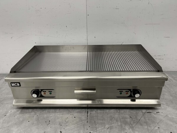 RVS Bakplaat Grillplaat 1/2 Geribbelde bakplaat 100 cm 400V Horeca