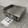 RVS HCB Grillplaat Bakplaat 1/2 Geribbelde plaat 55 cm 230V Horeca - Afbeelding 2