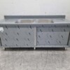 RVS Spoeltafel dubbele spoelbakken Premium-line 2 schuifdeuren 200 cm Horeca