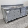 RVS Spoeltafel dubbele spoelbakken Premium-line 2 schuifdeuren 200 cm Horeca - Afbeelding 3