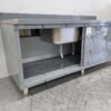 RVS Spoeltafel dubbele spoelbakken Premium-line 2 schuifdeuren 200 cm Horeca - Afbeelding 6