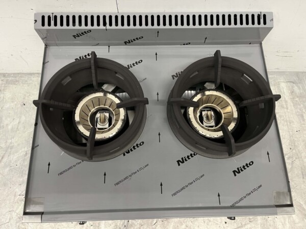 RVS Woktafel wokfornuis 650 Series 2 branders 65 cm Gas Horeca - Afbeelding 4