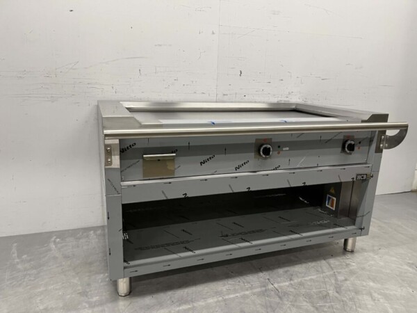 RVS Teppanyaki grill bakplaat grillplaat Premium-line 144 cm 400V Horeca - Afbeelding 3